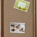SOFE Long Framed Bulletin Boards for Walls, 44 X 17 Inches Linen Pin Board, Farmhouse Photo Display Board, Large Home/Office Dorm Memo Board Organizer Wall Decorative, Vertical, 44.1" x 16.9"
