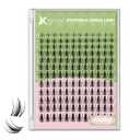 KEYYOU Fairy Lash Clusters 144Pcs D Curl Manga Lash Extension Eyelash Extension Wispy Natural Invisible Band Lash with Waterproof DIY Lash Extension at Home(Fairy-D-8-18MIX)