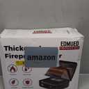 Fireproof Document Box with Combination Lock - Fire & Water Resistant Hard Case Safe Box for Important Documents, Certificates, Laptops, Passports (Black)