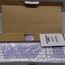 Wireless Keyboard and Mouse Combo, Full-Sized Wireless Keyboard and Adjustable DPI Mouse, 2.4GHz USB Receiver, Silent Keyboard and Mouse for PC, Windows, MAC, Desktop, Laptop(Purple)