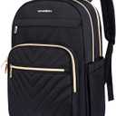 VANKEAN Laptop Backpack for Women, Laptop Computer Bag Travel Backpack Purse,Waterproof Work Business Backpack College Teacher Bags, Black
