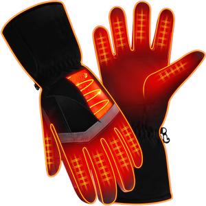 Rabbitroom Women Heated Gloves Winter Waterproof Touchscreen Electric Hand Warmers Rechargeable Insulated Ski USB Men Gloves Perfect for Freezer Work Cycling Walking Running Outdoor Activities(M Size)