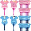 YLOLUL 50 Pcs Gender Reveal Party Favors Plastic Decorative Handheld Fans Boy or Girl Gender Reveal Hand Fans Baby Shower Favors Pink Blue Gender Reveal Decor Game