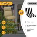 Outdoor High Back Chair Cushion, 2 Pack 44x21 inches Patio Chair Cushions Water Repellent Rocking Cushions Indoor Furniture Seat Pad, Warm Taupe