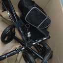 Steerable Knee Walker Deluxe Medical Scooter for Foot Injuries Compact Crutches, with Dual Rear on-Wheel Brake and Shock Absorption Under The Knee pad, Black