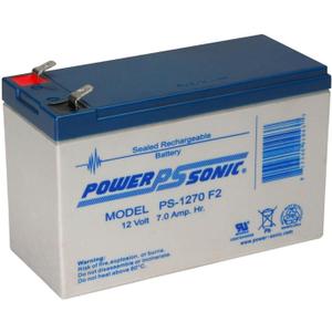 Power-Sonic Rechargeable Sealed Lead Acid Battery PS-1270 12V 7.0 AH @ 20-hr. 12V 6.5 AH @ 10-hr (Standard)