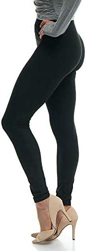 LMB High Waisted Leggings for Women - High Classic Waistband - Extra Soft Fabric, Perfect for Lounging, Yoga (Black)
