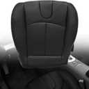 NLQR Front Driver Side Bottom Replacement Perforated Leather Seat Cover Black Compatible with Infiniti G37 2008 2009 2010 2012 2013