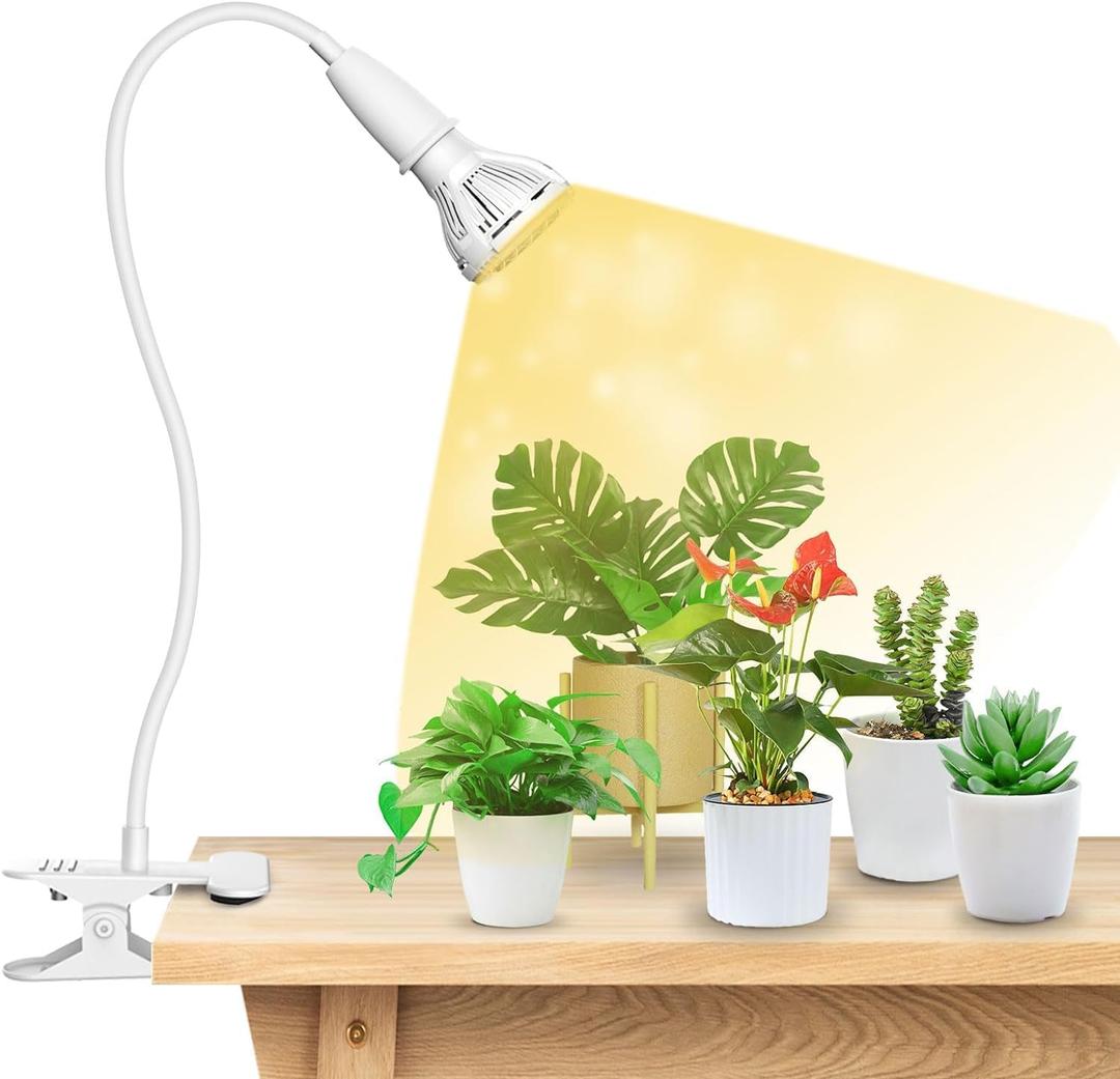 SANSI Grow Lights for Indoor Plants, 10W Clip-On Gooseneck LED Plant Lights