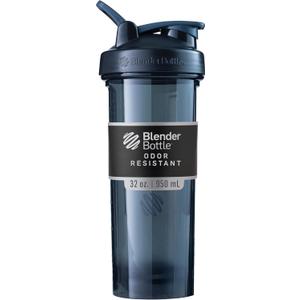 BlenderBottle Shaker Bottle Pro Series Perfect for Protein Shakes and Pre Workout, 32-Ounce, Black