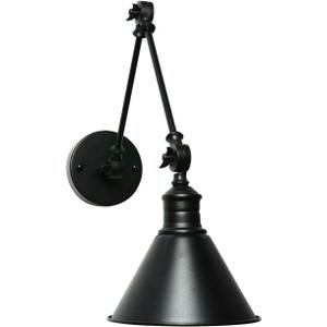 SEDA Frosted Vintage Industrial Wall Lamp Black Adjustable Wall Mount Light Sconces Farmhouse Style for Bedroom Headboard Living Room Bathroom Porch Garage Modern House Decor (Hardwire 1 Pack)
