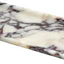 Natural Marble Tray, Coffee Table, Food, Fruit, Paper Cup, Cake Display, Coffee bar, Family Gatherings, Seasonal Holiday Decoration Tray(Viola-rectangle-11 x5 x0.7)