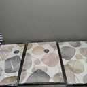 Large Abstract Canvas Wall Art - Geometric Framed Wall Decor Modern Circles and Lines Paintings Light Colors Minimalist Pictures for Living Room Bedroom Office Bathroom 20" X 28" X 3 Panels (20" X 28" X 3pcs Framed, beige)