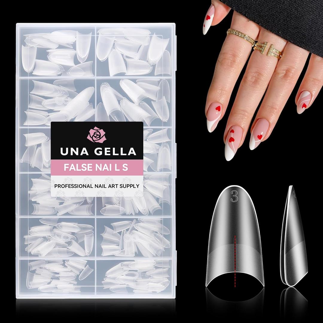 UNA GELLA Almond Gel Nails Tips Medium: 504pcs Full Matte Soft Gel Almond Shape Nail Tips Half Cover Clear Gelly Tips for Nail Art Press On Nails 12 Sizes, Nail Extensions UNA GELLA Almond Gel Nails Tips Medium: 504pcs Full Matte Soft Gel Almond Shape Nail Tips Half Cover Clear Gelly Tips for Nail Art Press On Nails 12 Sizes, Nail Extensions