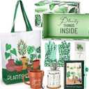 8 Pcs Plant Lover Mother's Day Gift for Women, Funny Plant Lady Gifts Include Plant Gift Box, Mug, Tote Bag, Plant Journal, Plant Pot, Card, Gardening Gloves, and Pen Plant Gifts