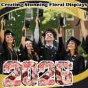 Mooliwe 4 Pcs 2026 Graduation Fillable Numbers for Charcuterie Class of 2026 Cardboard Number Grad Charcuterie Board Serving Trays Graduation Food Box for Tray Party Supplies (Black)