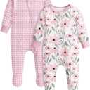 Yoofoss Baby Pajamas Organic Cotton Baby Winter Clothes Warm Newborn Sleepers for 0-3 Months Soft Quilted Footed Pjs