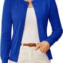 GRACE KARIN Womens Long Sleeve Knit Cardigan Sweaters Casual Dressy Open Front Button Down Cardigans Spring Outfits (X-Large, Royal Blue)