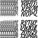 336 Pieces 16 Sheets Letter Stickers, Self Adhesive Waterproof Mailbox Numbers Stickers, Alphabet Decals for DIY, Bulletin Board, Window, Door, Sign, Bike, Car, Laptop, Scrapbook(Black, 3 Inch)