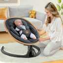 Baby Swings for Infants, Fasonbaby Bluetooth Infant Swing with Music Speaker with 3 Seat Positions, 5 Speeds and Remote Control - Portable Baby Swing for Indoor and Outdoor (Black)