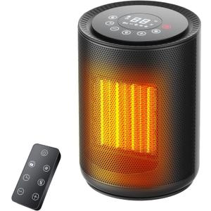 ZAFRO Space Heater for Indoor Use, Portable Electric Heaters with Digital Display and Remote, 2025 Upgraded, 24H Timer, 5 Mode, Thermostat, 1500W PTC Ceramic Fast Heat Safety for Home Office Bedroom