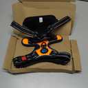 PHOEPET No Pull Dog Harness Medium Reflective Front Clip Vest with Handle,Adjustable 2 Metal Rings 3 Buckles,[Easy to Put on & Take Off](M, Orange)