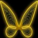 quescu Light up Fairy Wings for Adults,Electroluminescent Wire LED Butterfly Wings for Girls Women,Halloween Costume Dress Up (Gold)