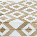 ARNCRAFT Decorative Storage Box, Handmade Chevron Pattern, Boho Style, Multipurpose Gift Box (yellow black white zigzag, 8X4X2.5 Inch)