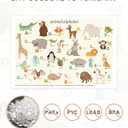 Babebay Disposable Stick-on Placemats 40 Pack for Baby & Kids & Toddler, Sticky Placemats Restaurant Table Mats 12" x 18" (Animal Alphabet)