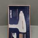 Conair Hair Dryer, Worldwide Travel Hair Dryer with Smart Voltage Technology and Folding Handle, Includes Concentrator (1 Count( Pack of 1), White)