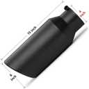 Exhaust Tip 4" Inlet 6" Outlet 12" Long, High Performance Stainless Steel, Peel-Resistant Black Powder Coated, Rolled Angle Cut, Bolt-On Diesel Tail Pipe, Universal for Car Truck