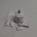 20.5'' Socket Fan Light with Remote Memory Function for Bedroom, Kitchen, Living Room, 5 Fan Speeds with Adjustable Light, 8H Timer, 30dB Quiet Operation, Screw into E26/E27 (White)