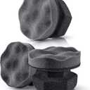 BBTO 3 Pieces Tire Shine Applicator Tire Dressing Applicator Pads Sponge Dressing Foam Gel Wet Car Detailing Reusable Cleaning Supplies for Car (3.15 Inch, Gray)