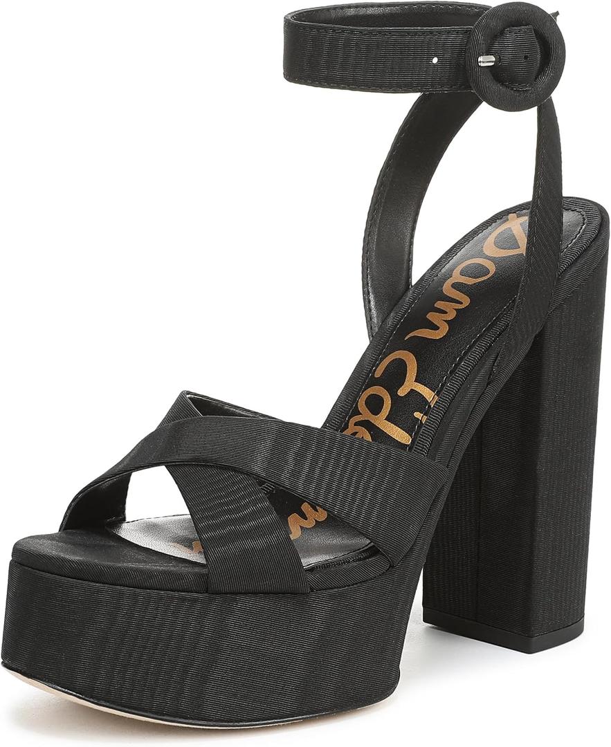 Sam Edelman Women's Savannah Platform Heels (7, Black Moir)