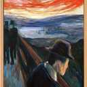 Real Solid Wood Canvas Floater Frame 16x20, Canvas Floating Frame for 0.6"-0.9" Deep Paintings Artwork, Oil Painting Frames (Light Brown, 16"x20")