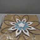 20 inch metal flower wall decor art, wood composite wall decor art, metal 3D wall art, farmhouse decoration, bathroom living room, home office, garden, kitchen, multi flower hanging decoration