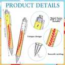 Sayglossy 36 Pcs Ice Cream Drip Baseball Pens Drip Baseball Party Favors Gifts Bulk Ballpoint Pens in Black Ink for Youth Office School Supplies Sport Lover Team Players Reward Birthday Party Favors