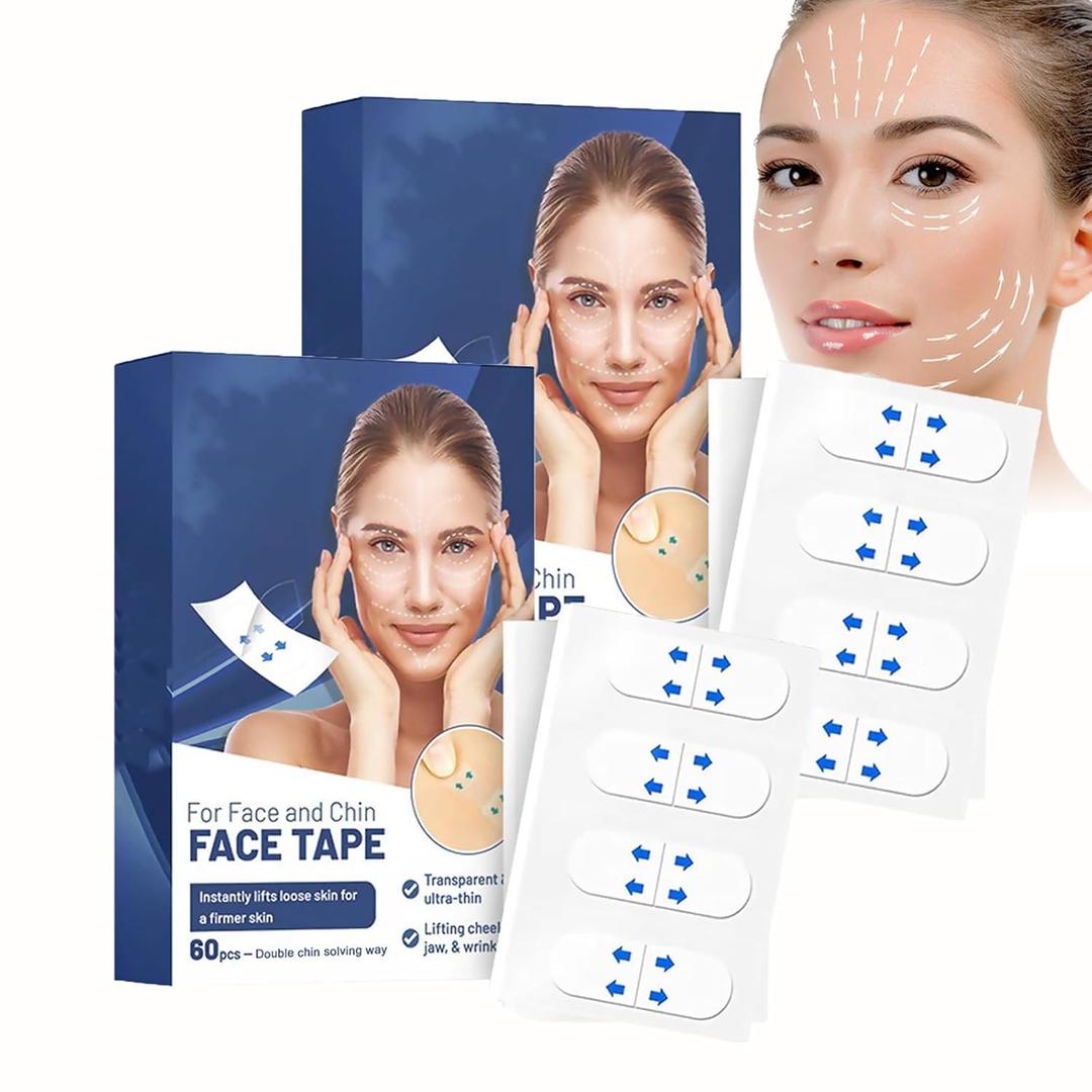 Face Tape Lifting Invisible, Face Lift Tape- Invisible Face Lift Tape, Face Lifting Sticker, Face Lift Stickers for V-Shaped Instant Face Tapes (2boxes/120Pcs)