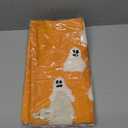Breling Halloween Ghost Table Runner Jacquard Cute Ghost Halloween Dinner Table Runner Fall Autumn Kitchen Dining Decoration for Kitchen Farmhouse Holiday Party Home Decor 13x72 Inch (Orange)
