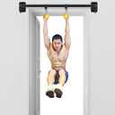 SELEWARE Fully Welded Wall Mount Pull Up Bar with Pull Up Power Balls, Heavy Duty Doorway Chin Up Bar w/Resistance Band Hooks, Includes 2 Grip Balls for Enhanced Forearm and Grip Strength