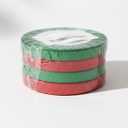 Gift Wrapping Satin Ribbon for Flower Bouquet Arts Crafts Sewing 25 Yard Each Roll Ribbon for Merry Christmas Decoration (Christmas Red Green-1, 3/8 inch Width) Pack of 2