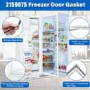 Upgraded 6219 2159075 2159083 Refrigerator Door Gasket Replacement Compatible with Whirlpool KitchenAid Kenmore, 2159083 Fridge Gasket Replace 2159071 2159079 2171177 W10911422 Freezer Seal