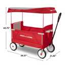 Radio Flyer 3-in-1 EZ Fold Wagon with Canopy, for Kids 1.5+, UV Shade