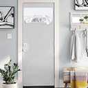 NICETOWN Small French Door Curtain, Mini Sized Room Darkening Thermal Insulated Valance for Bathroom Window, Door Cover Shade for Glass Office, 1 PC, 26W x 18L, Biscotti Beige