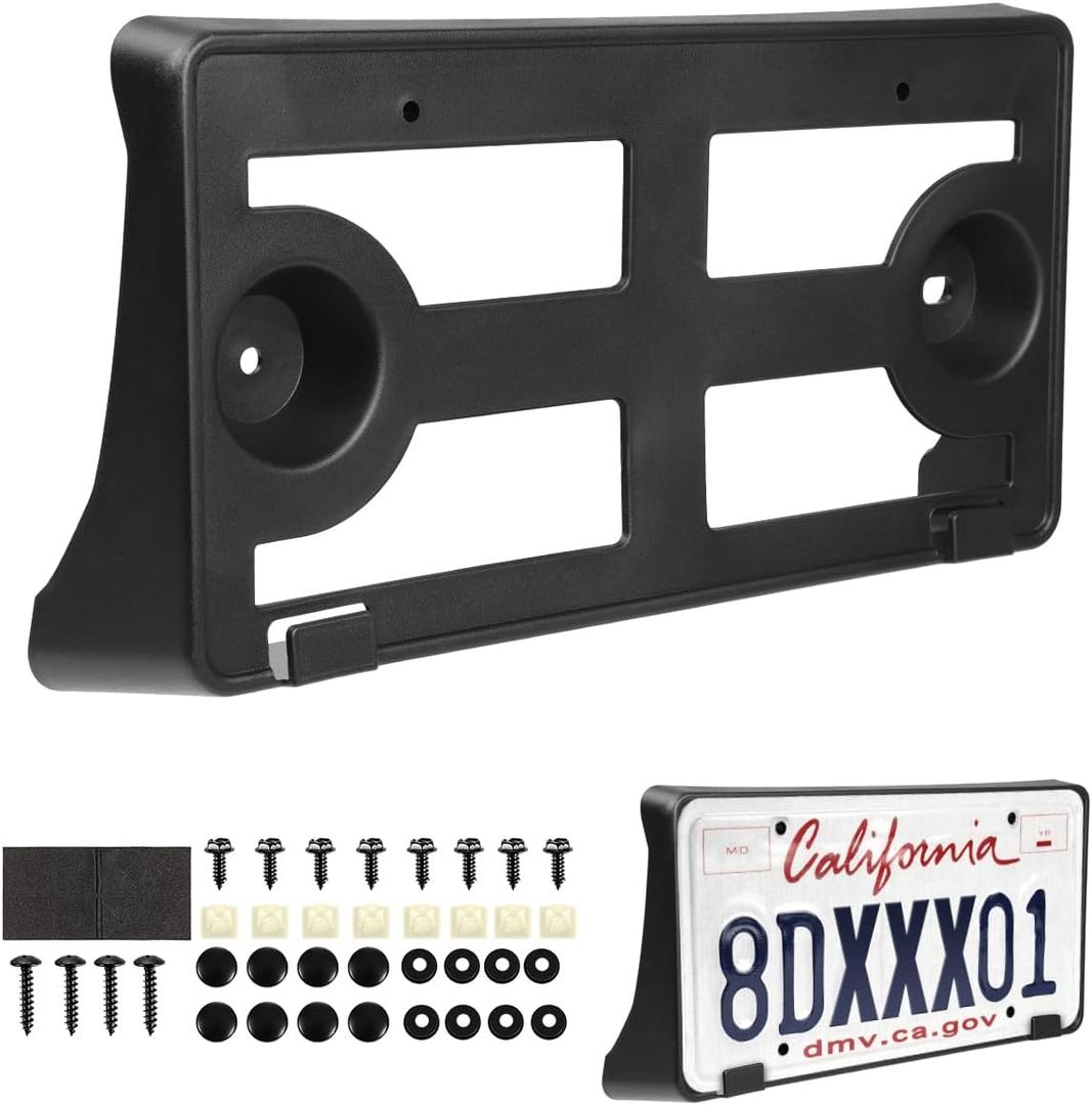 License Plate Frame Fit for 2018-2023 Ford Mustang Front License Plate Frame Black Car Accessories Replacement JR3Z17A385AA (FR3Z17A385AA)