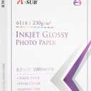 A-SUB Heavyweight Glossy Photo Paper 8.5 x 11 Inch 61lb 230GSM Thick Photo Printer Paper for DIY Cards Calendars for Inkjet Printers 100 Sheets