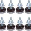 Sumnacon Adjustable Felt Pads Furniture Levelers for Table, Chair, Furniture Legs, 8 Pcs Heavy Duty High Density Felt Floor Protector with Metal T-Nuts - Adjustable Height 0.5" to 1"