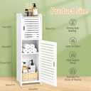 Bathroom Storage Cabinet,Small Floor Cabinet,Multifunctional Side Organizer Rack Stand Table, White