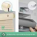 Tonature No Drill Cellular Shades for Indoor Windows, Thermal Insulating & Noise Reducing Honeycomb Blinds, Free Stop Cordless Blackout Shades, Beige, 35 1/2" W x 64" H