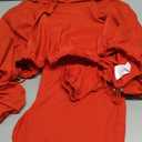 Uni Clau Women 2 Piece Outfits Tracksuit Drawstring Long Sleeve Zip Up Crop Jacket with Bodycon Pant Set Sweatsuit Clothes (Large, Red)